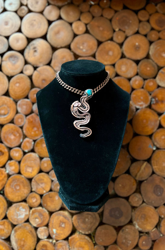 Turquoise Snake Talisman