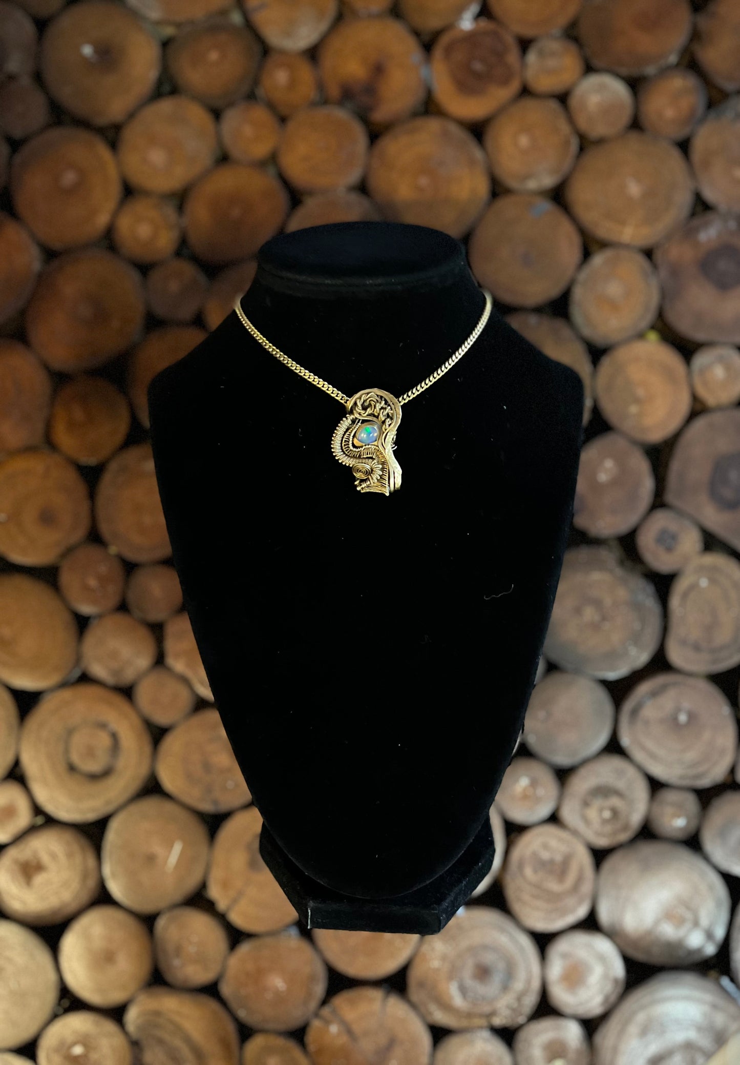 Gold Welo Opal Talisman